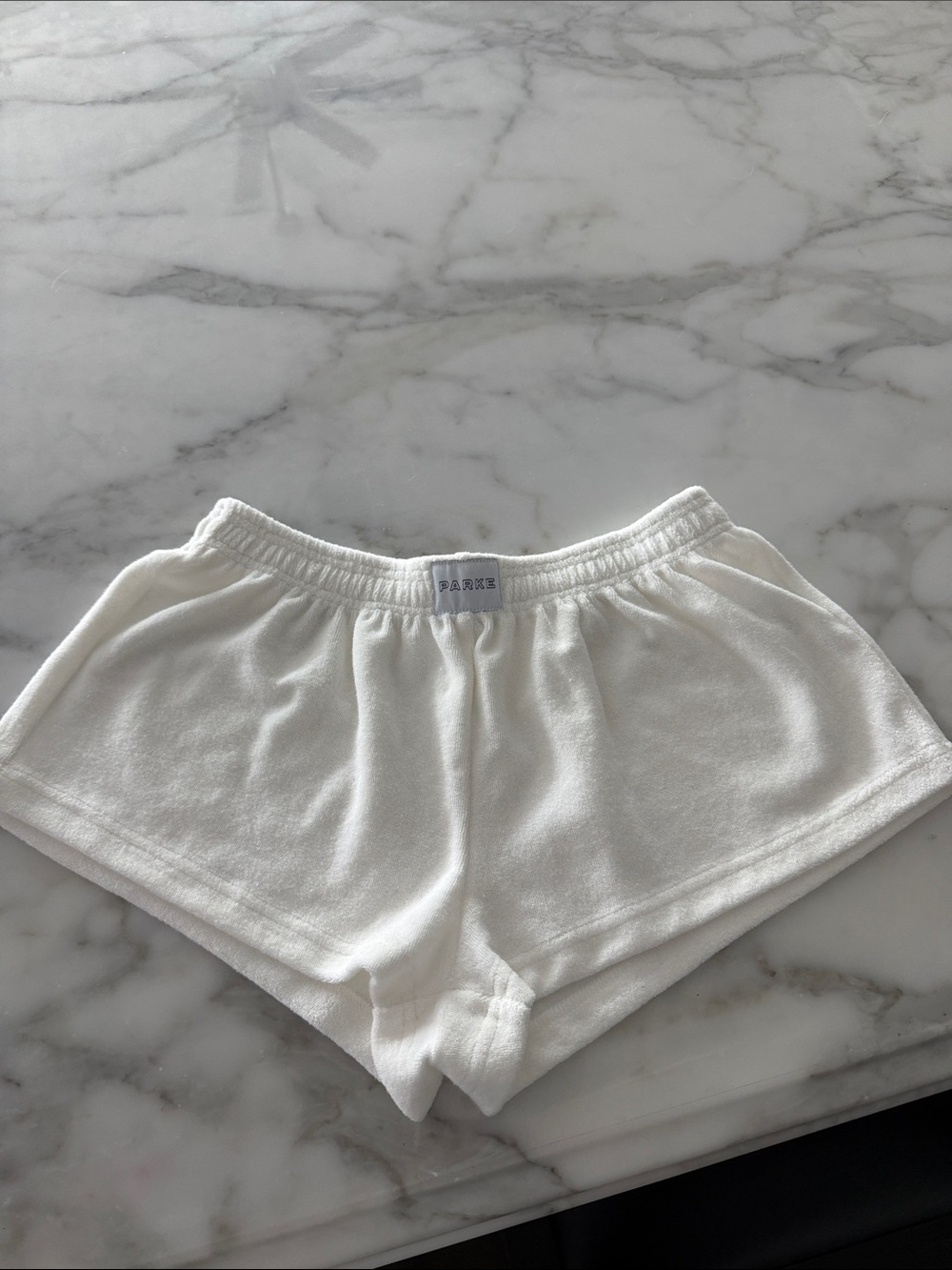 PARKE Summerland Towel Terry XS white shorts